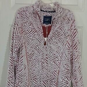Simply Southern Womens Maroon XL Pullover Zip Plush